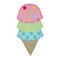 Three Scoop Ice Cream Cone Sew or iron on Patch product 1